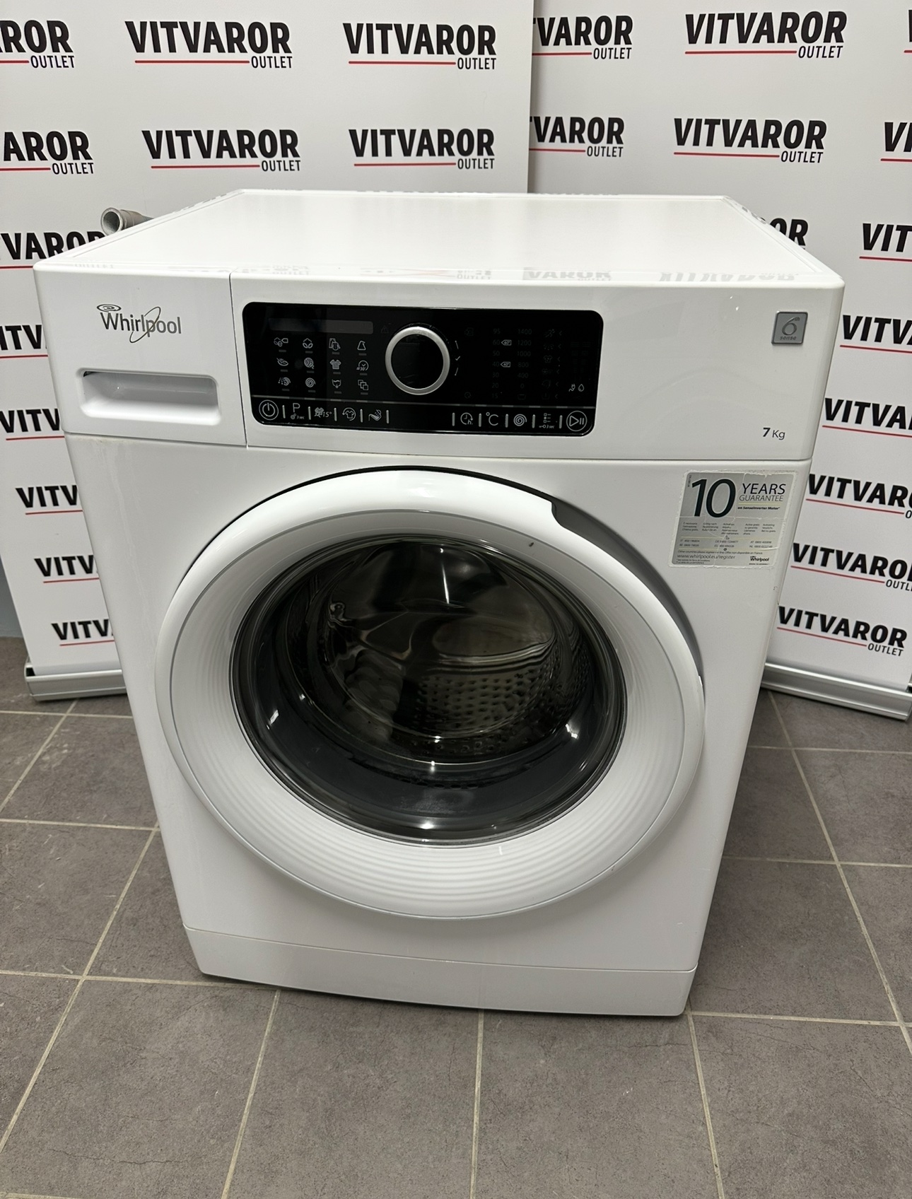 Whirlpool tvättmaskin 7 kg – FSCR70411 (6th Sense)