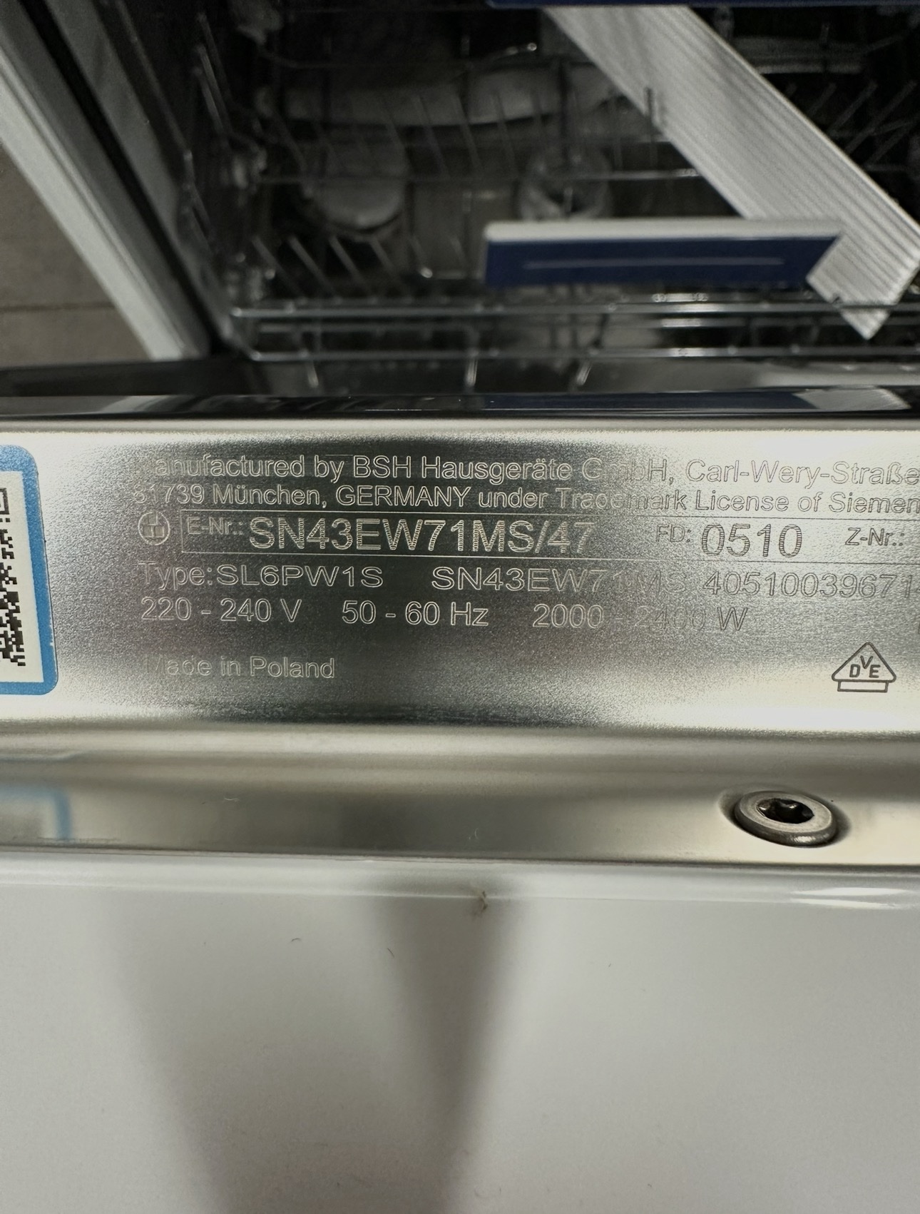 Siemens diskmaskin 60 cm – Begagnad & i fint skick - Bild 6