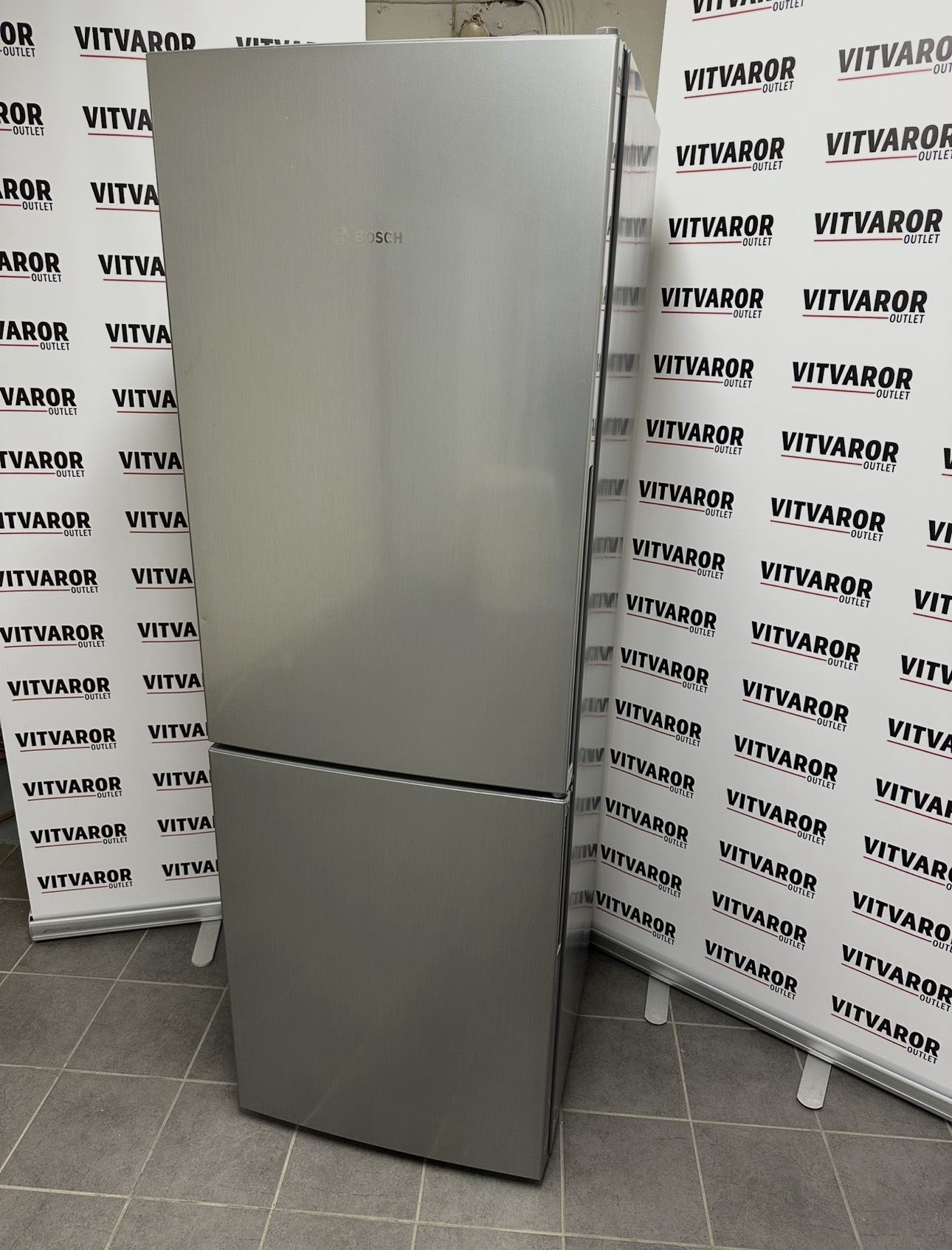 Bosch Kyl/Frys – 175 cm – Rostfri look – VitaFresh & BigBox begagnad