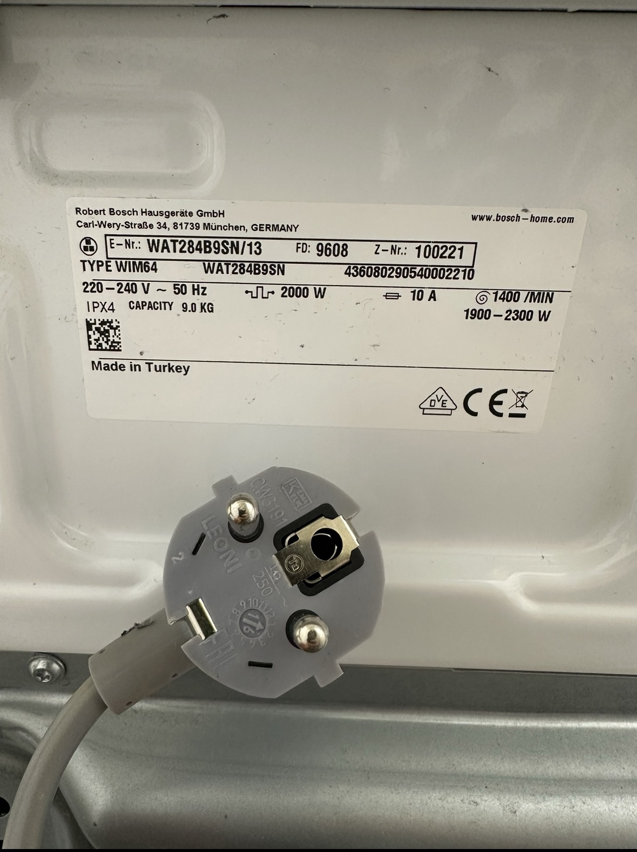 Bosch Serie 6 tvättmaskin 9 kg | EcoSilence Drive | 2800 kr - Bild 2