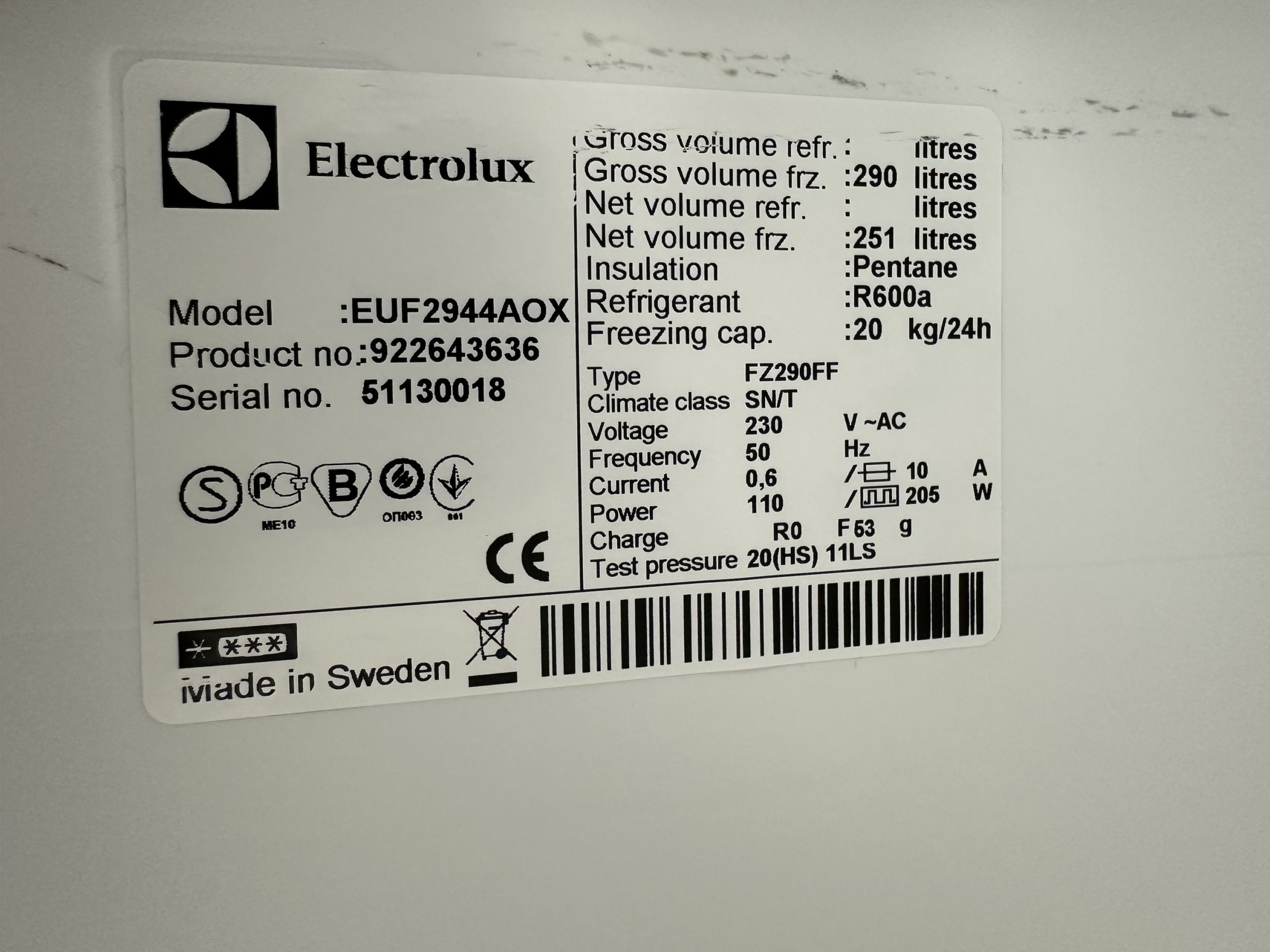 Electrolux kyl & frys i rostfritt 180 cm - Bild 2