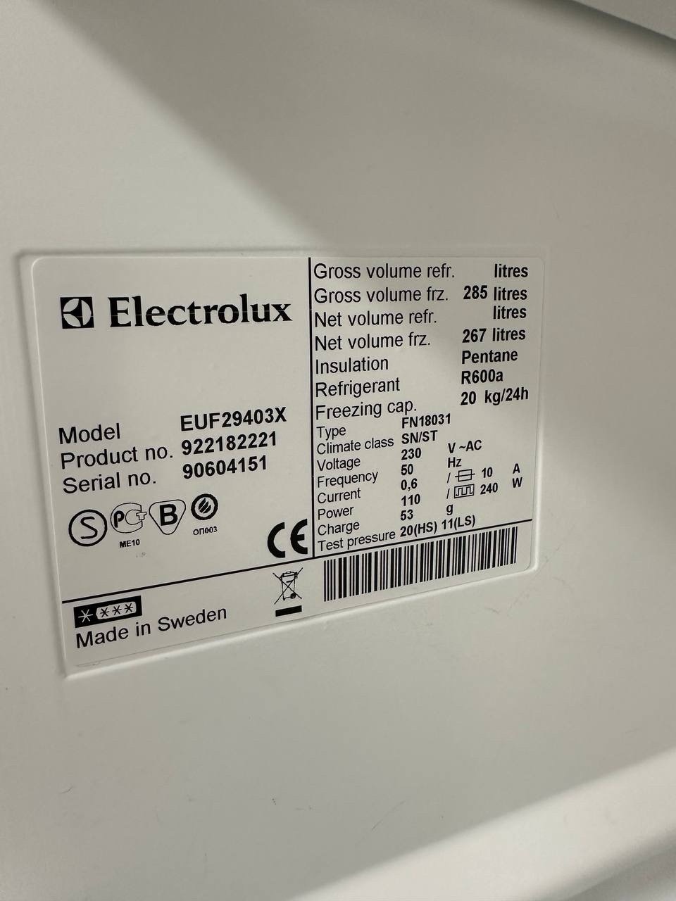 Electrolux frys 180 cm - Bild 9