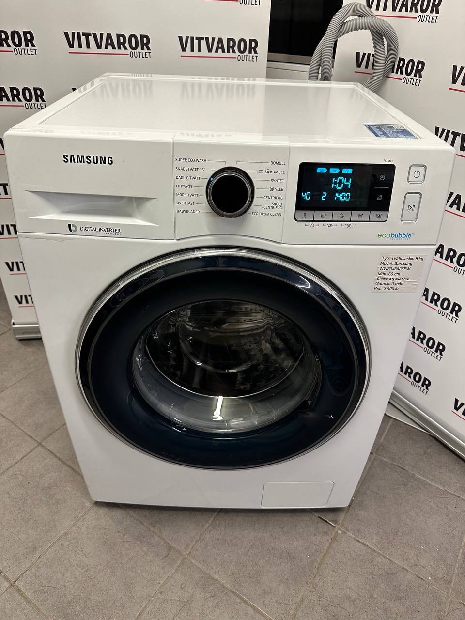 Samsung EcoBubble 8 kg Tvättmaskin – 1 900 kr - Bild 9