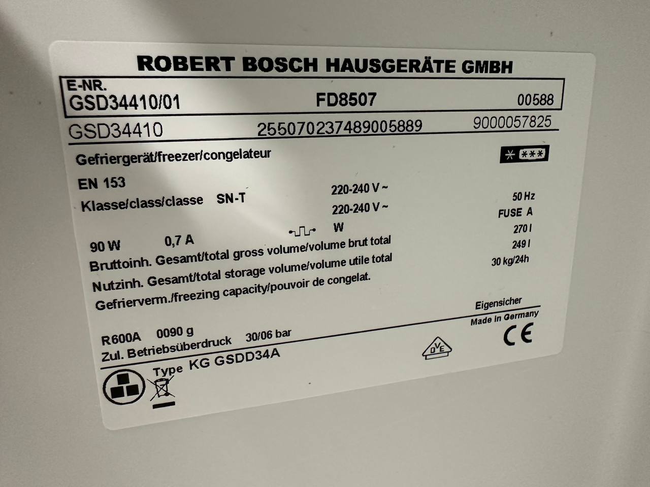 Bosch KSK38410/02 & GSD34410/01 Kyl och Frys – Vit - Bild 10