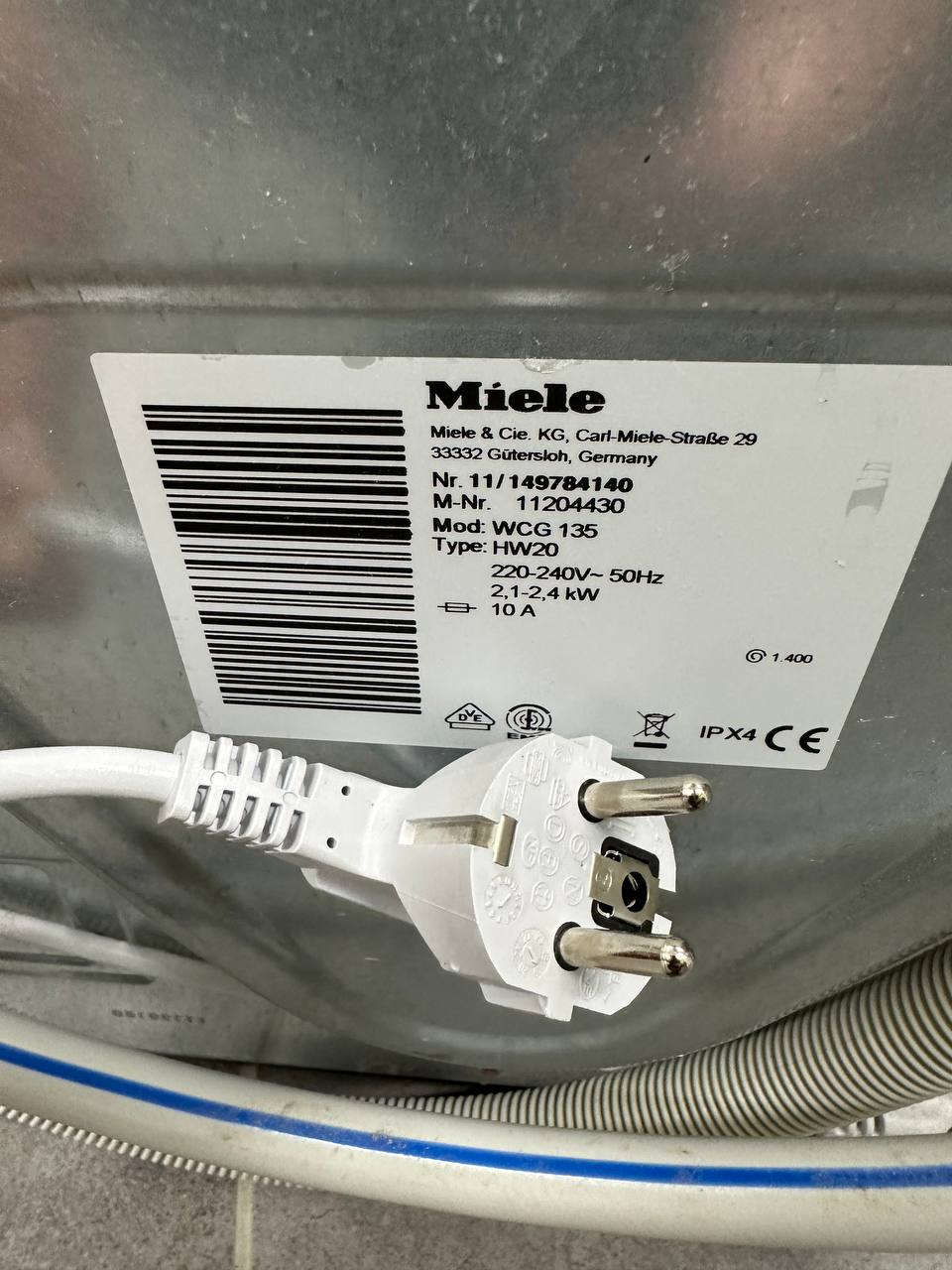 Miele WCG 135 W1 PowerWash 2.0 9 kg Tvättmaskin - Bild 7