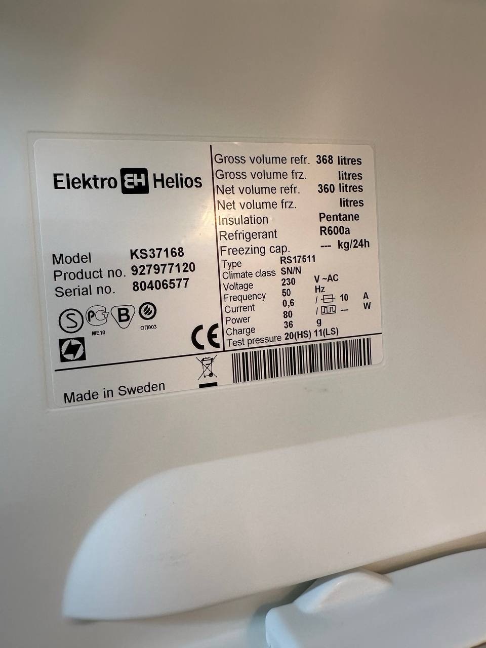 Elektro Helios Kylskåp 175 cm – Endast 900 kr! - Bild 6