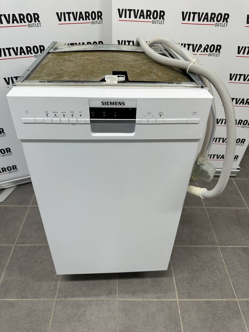 Siemens diskmaskin 45 cm – vit – besticklåda