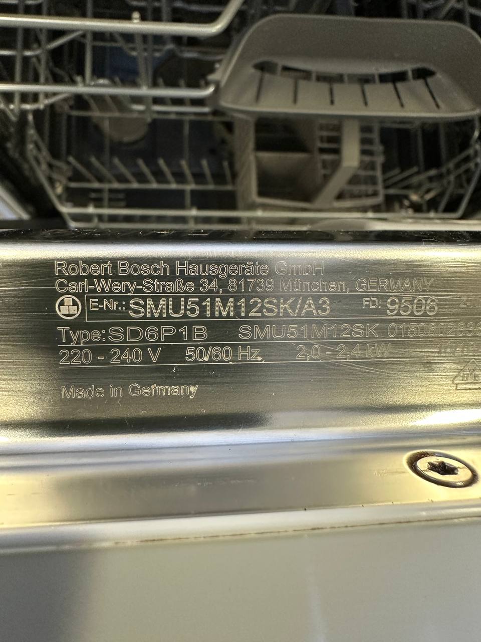 Bosch SMU51M12SK/A3 Integrerad Diskmaskin 60 cm Zeolith – Mycket fint skick - Bild 5