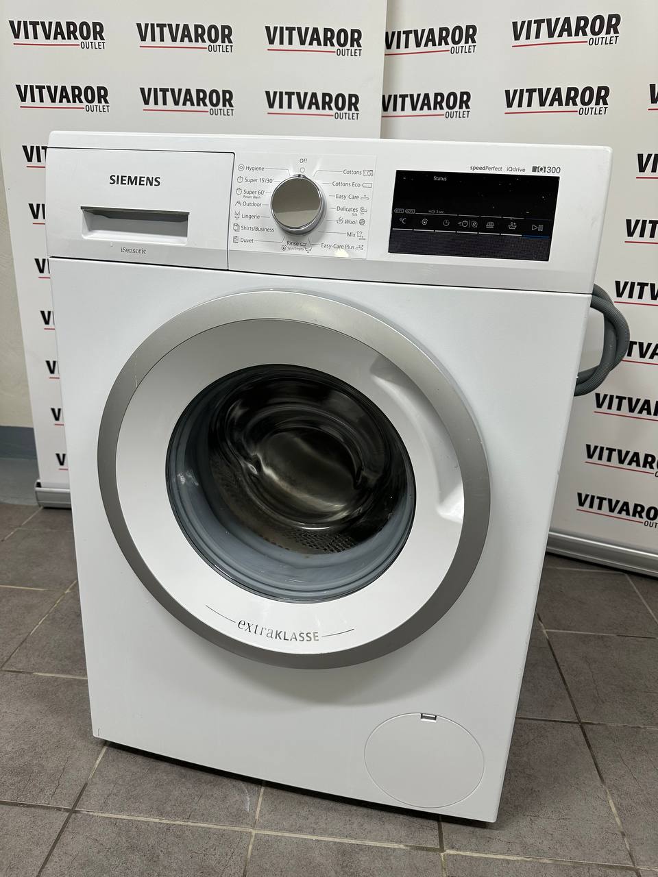 Begagnad Siemens WM14N207DN/07 tvättmaskin framifrån