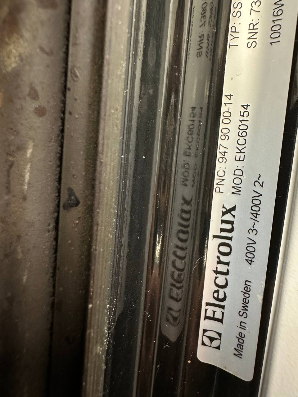 Typskylt Electrolux