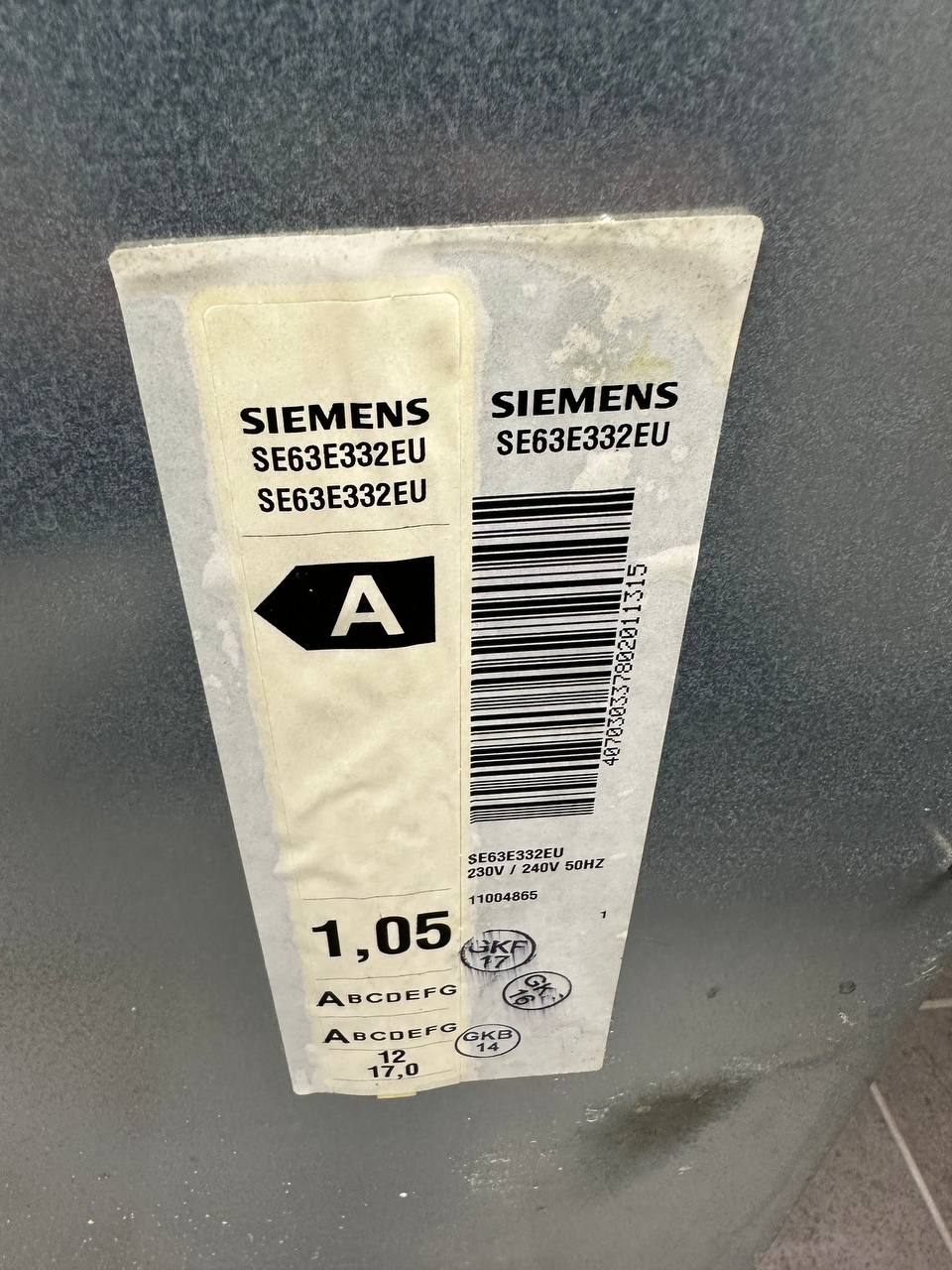 Siemens SE63E332EU AquaStop