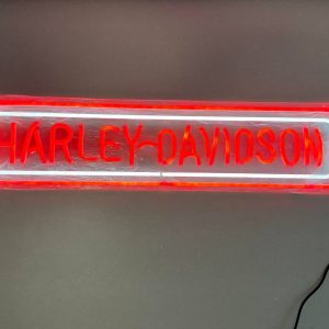 Harley-Davidson LED neonskylt 89x21 cm röd och vit