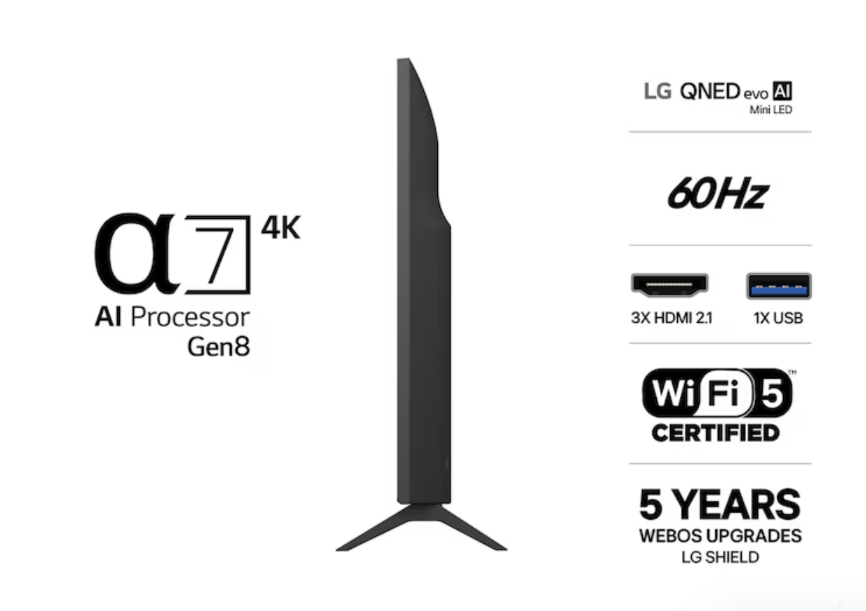 Ny LG 43QNED8EB3F 43" QNED evo AI Mini LED 4K Smart TV - Bild 4