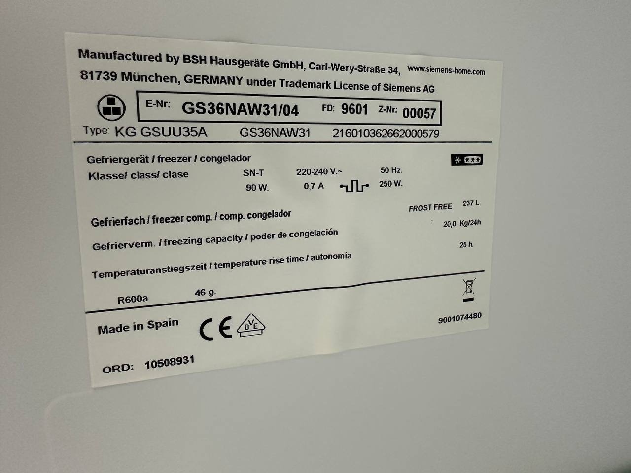 Begagnade Siemens kyl och frys – matchande par - Bild 11