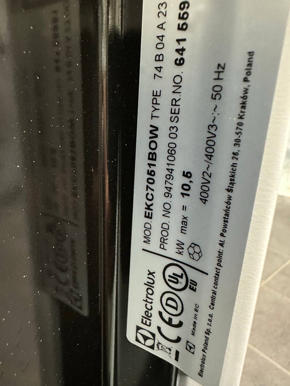Begagnad Electrolux EKC7051BOW spis 70 cm – glaskeramik & varmluft - Bild 9