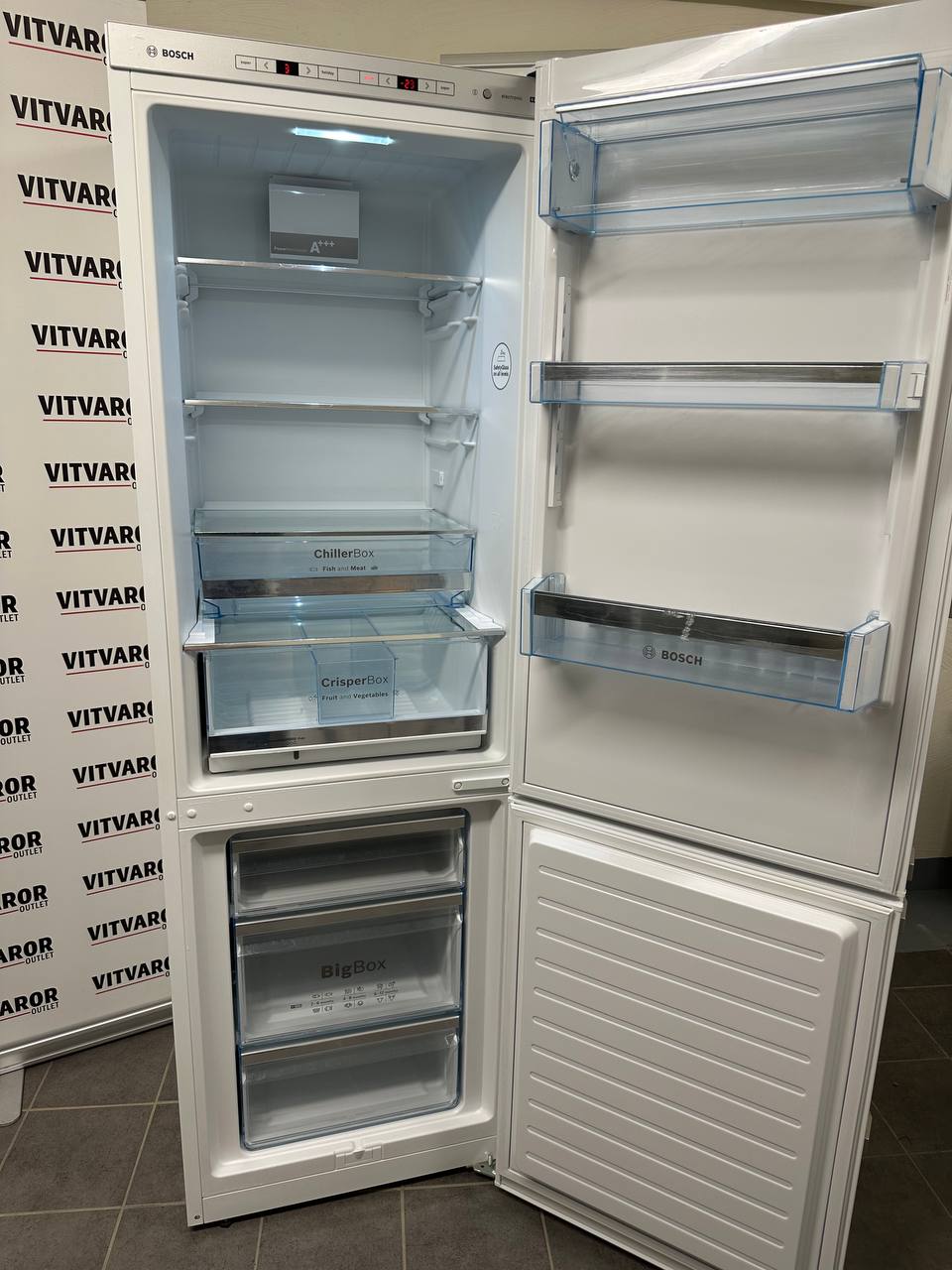 Bosch kyl/frys med ChillerBox och CrisperBox