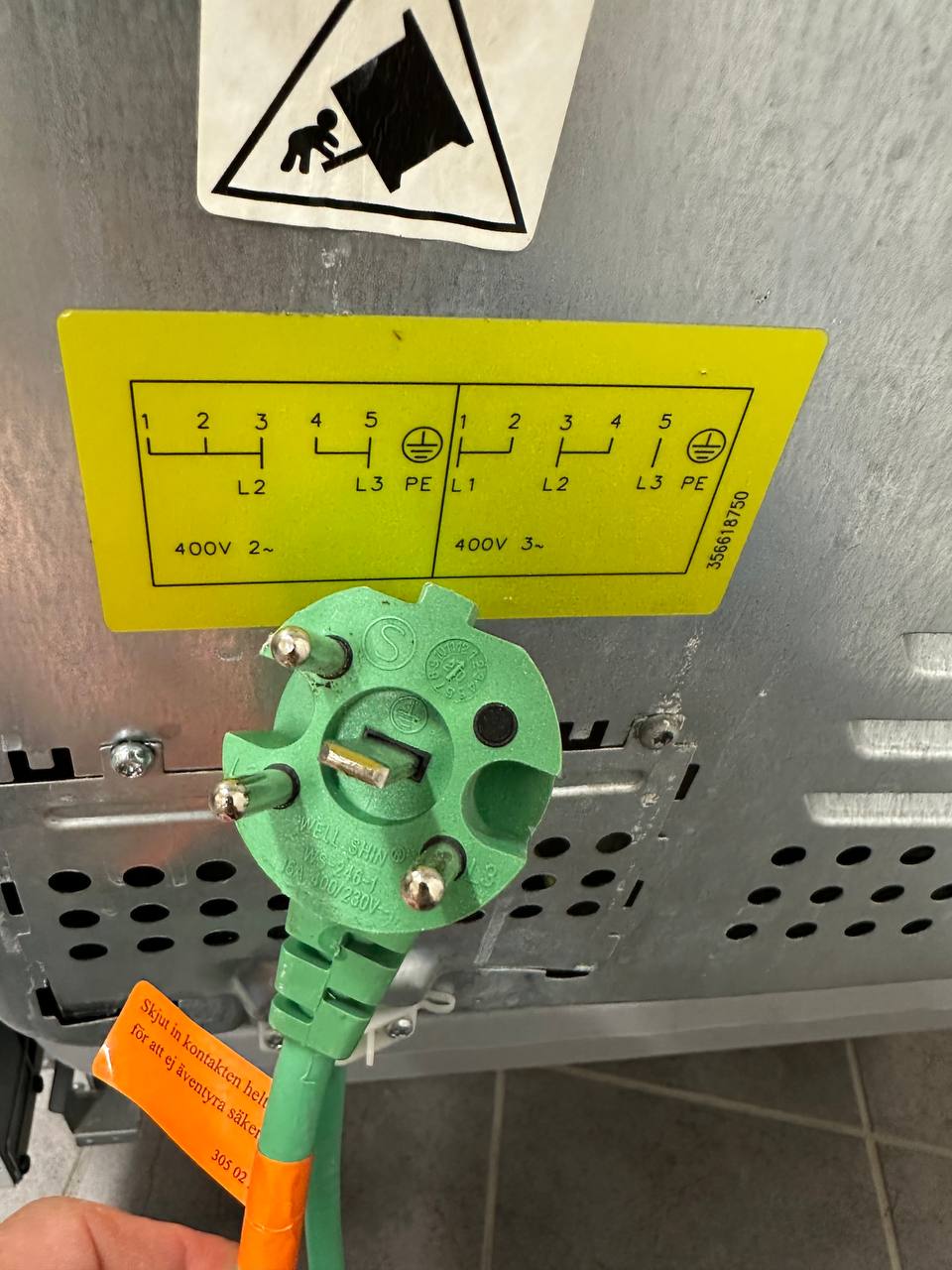 Electrolux spis 400V med Perilex kontakt