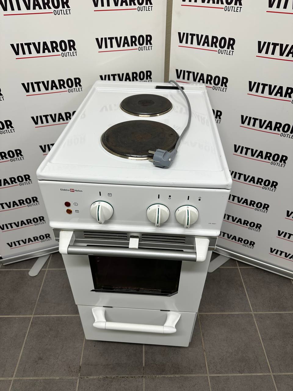 Elektro Helios SN 4007 gjutjärnsplattor ovanifrån